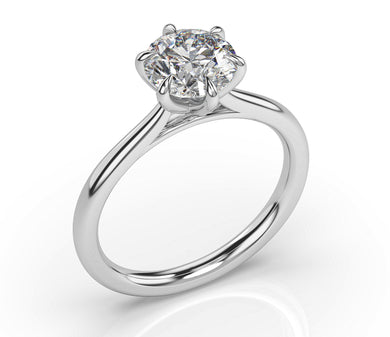 Copy of Six Claw Round Brilliant Solitaire Engagement Ring
