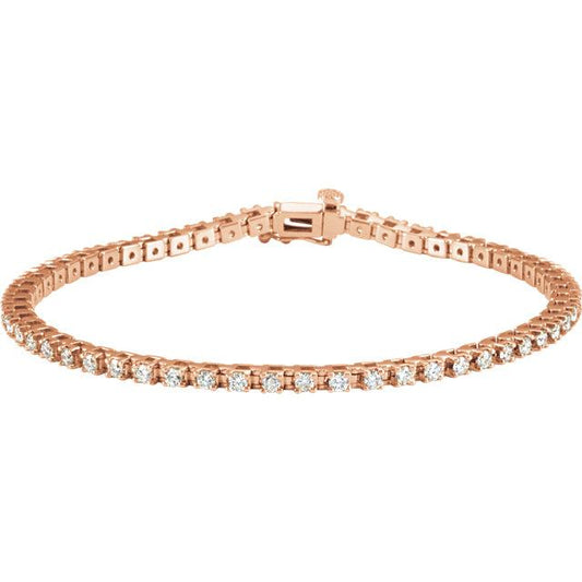 2.00ct Lab Diamond Claw Set Tennis Bracelet