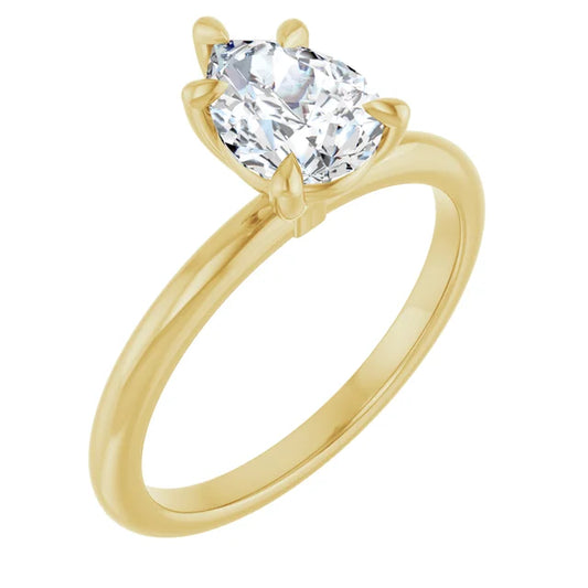 Pear Yellow Gold Solitaire Engagement Ring