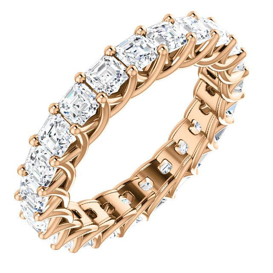 5.75ct Asscher Moissanite Eternity Band - I Heart Moissanites