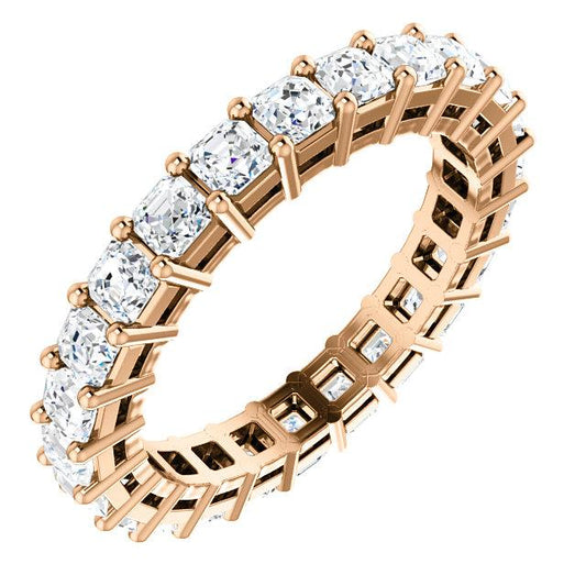3.15ct Asscher Moissanite Eternity Band - I Heart Moissanites