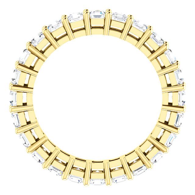 3.15ct Asscher Moissanite Eternity Band - I Heart Moissanites