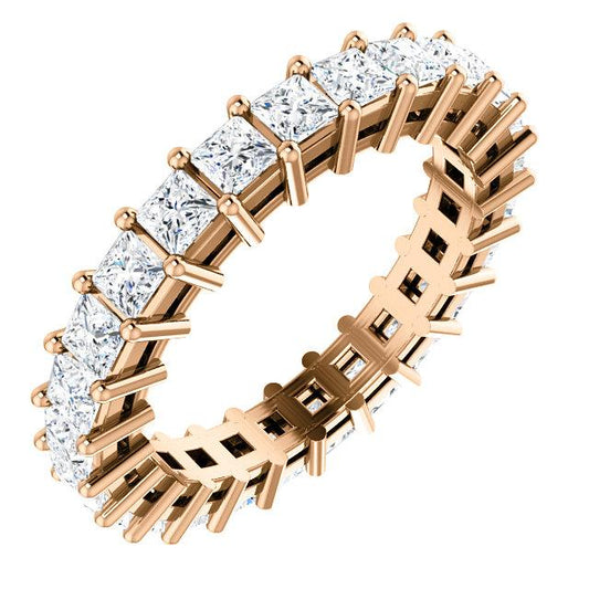 3.75ct Princess Moissanite Eternity Band - I Heart Moissanites