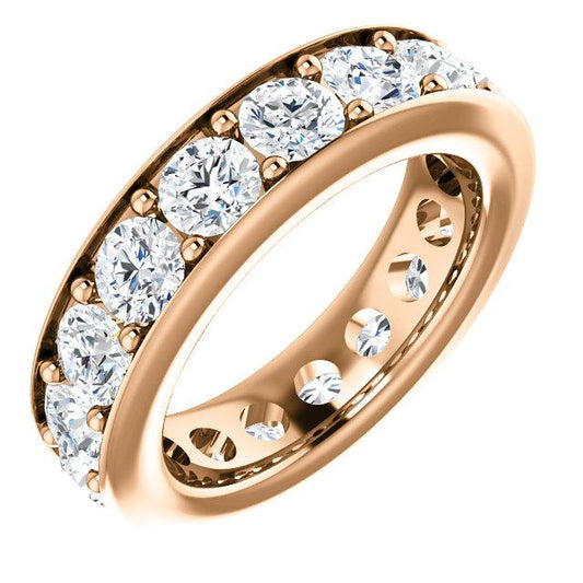 5.10ct Round Brilliant Channel Set Moissanite Eternity Band - I Heart Moissanites