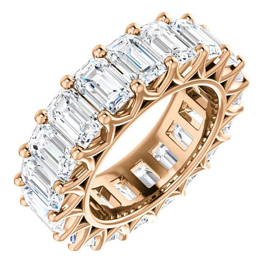 9.50ct Emerald Moissanite Eternity Band - I Heart Moissanites