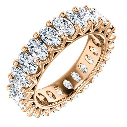 6.90ct Oval Moissanite Eternity Band - I Heart Moissanites