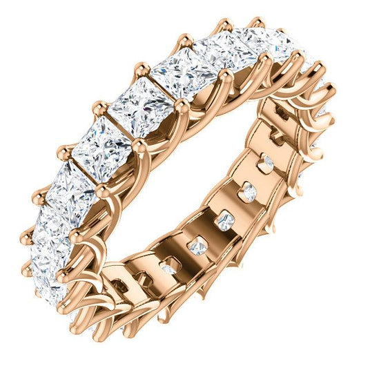 6.30ct Princess Moissanite Eternity Band - I Heart Moissanites