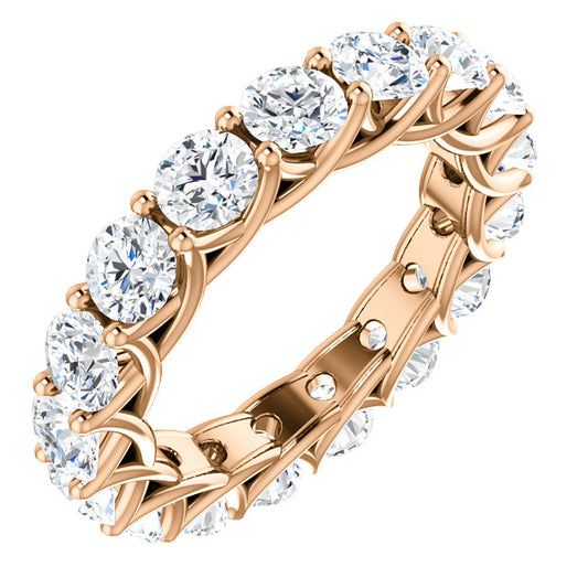 5.10ct Round Brilliant Moissanite Eternity Band - I Heart Moissanites