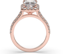 Radiant Halo Style Engagement Ring