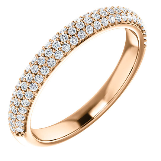 Lab Diamond Pave Style Wedding Band