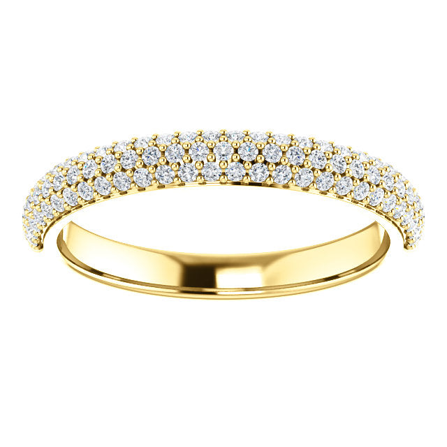 Lab Diamond Pave Style Wedding Band