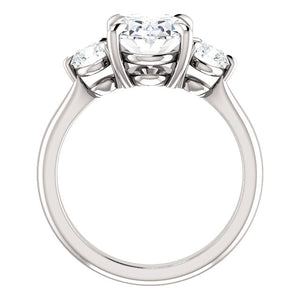 Oval Accent Engagement Ring
