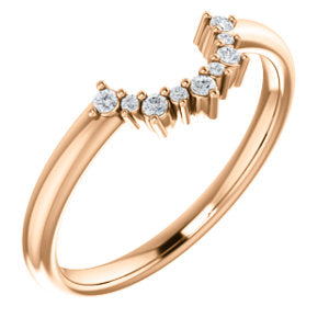 Lab Diamond Contour Wedding Band