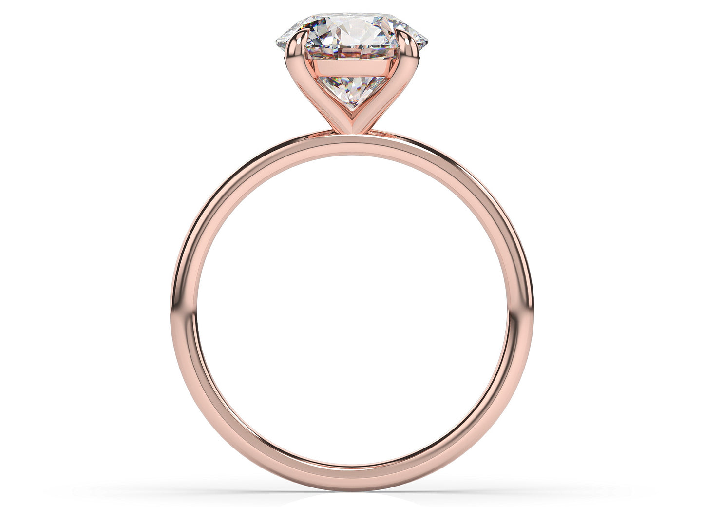 Round Brilliant Thin Band Solitaire Engagement Ring