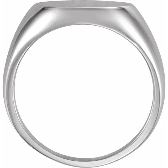 Men's Round Signet Ring