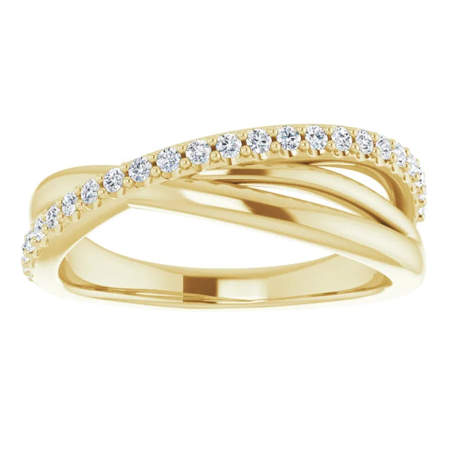 Lab Diamond Twist Wedding Band