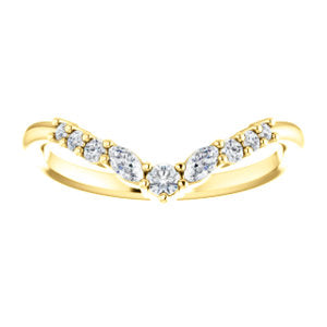 Lab Diamond Contour Wedding Band