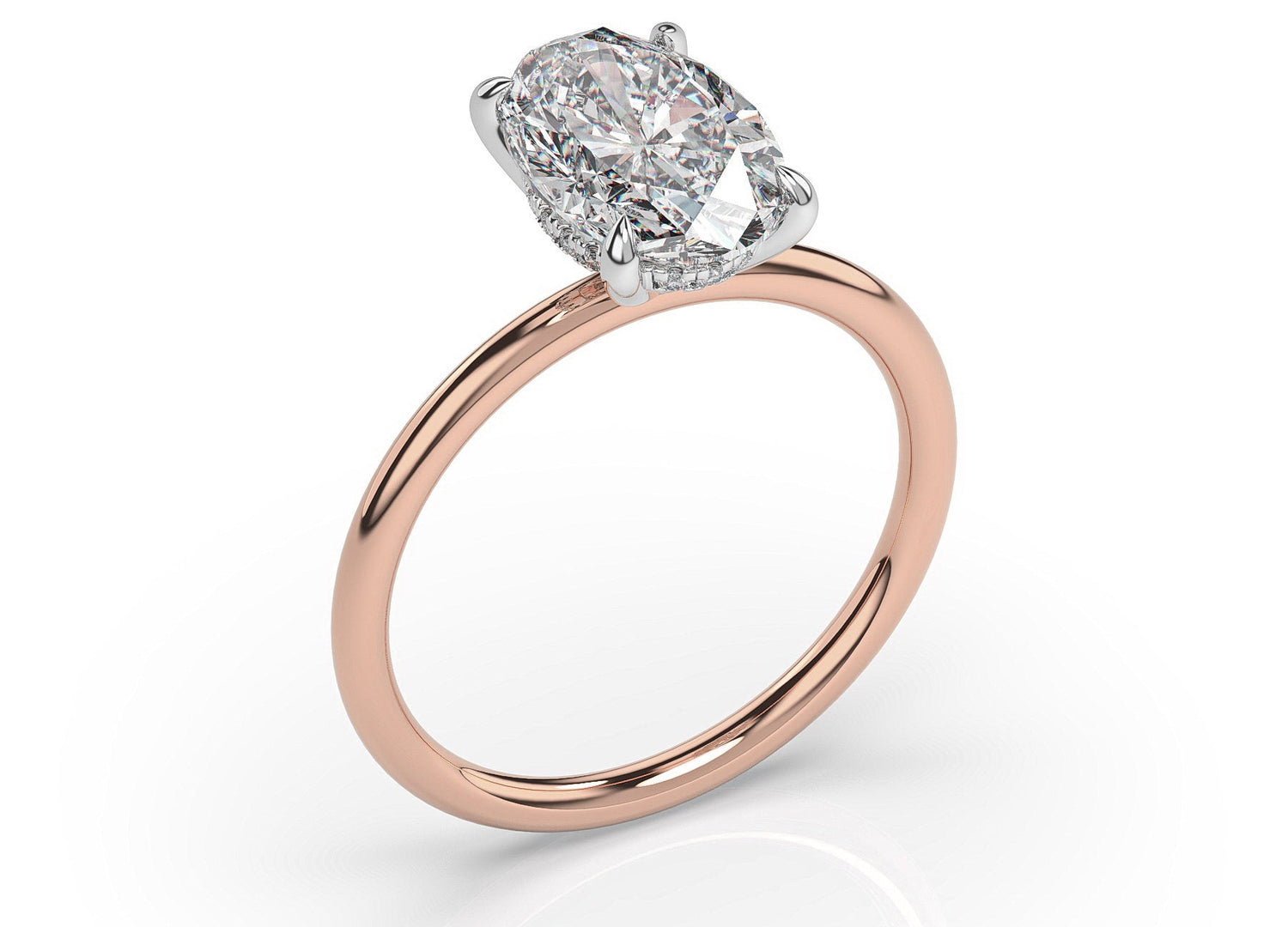 Hidden Halo Engagement Rings