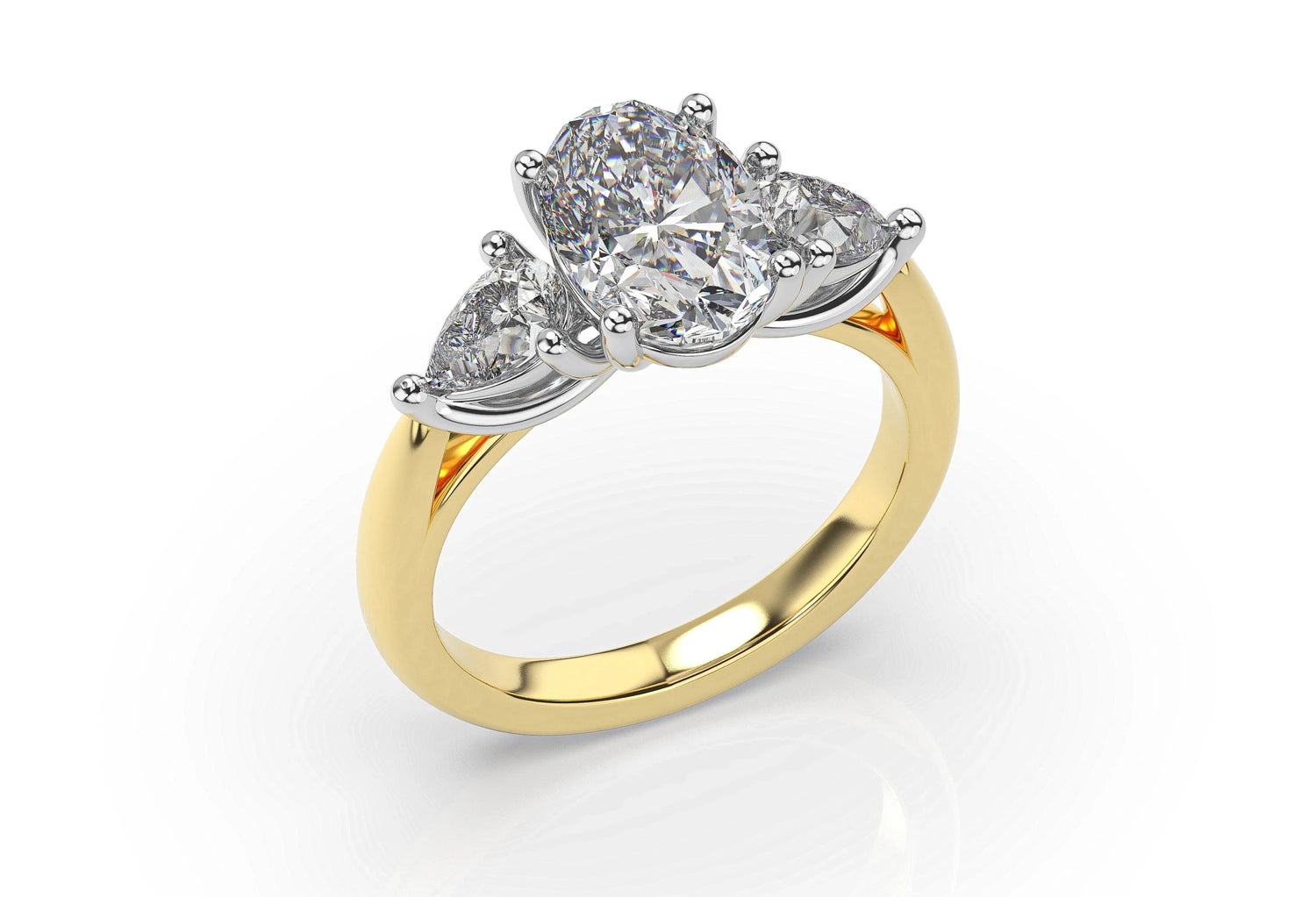 Tri-Stone & Accent Stone Engagement Rings