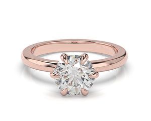 Round Brilliant Six Claw Solitaire Engagement Ring