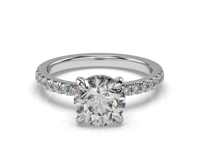 Round Brilliant Hidden Halo Engagement Ring