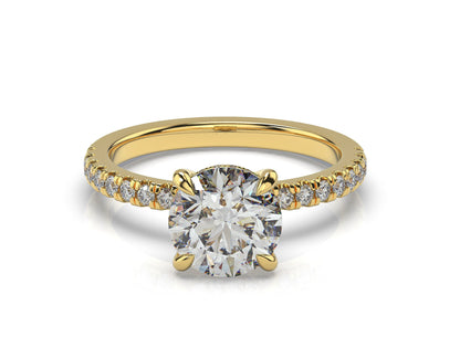 Round Brilliant Hidden Halo Engagement Ring