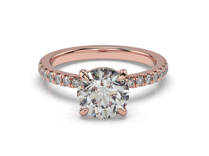 Round Brilliant Hidden Halo Engagement Ring