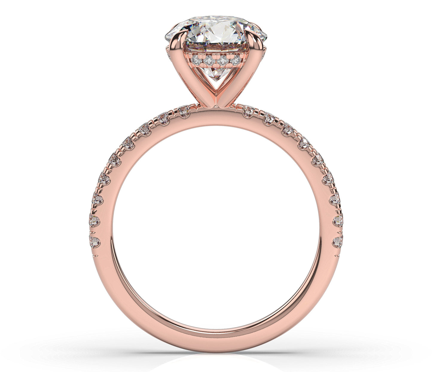 Round Brilliant Hidden Halo Engagement Ring