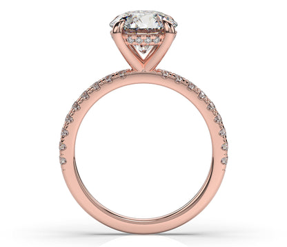 Round Brilliant Hidden Halo Engagement Ring