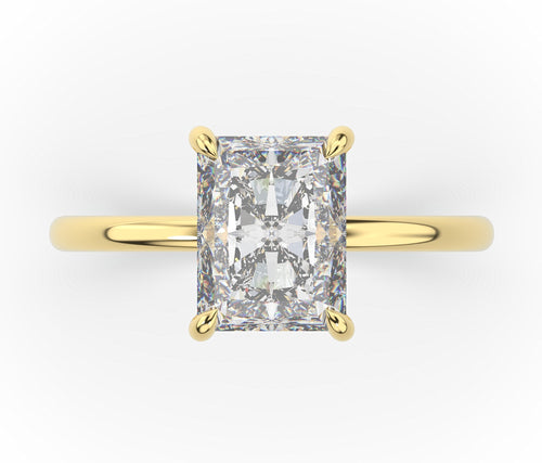 2.09ct Radiant Lab Diamond Solitaire Engagement Ring