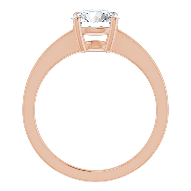 Round Brilliant Rose Gold Solitaire Style Engagement Ring