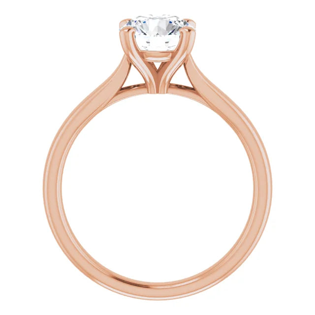 Four Claw Yellow Gold Round Brilliant Solitaire Engagement Ring