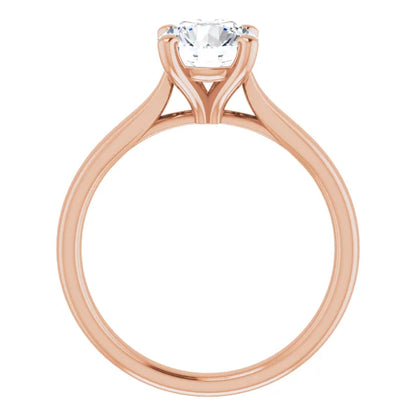 Four Claw Yellow Gold Round Brilliant Solitaire Engagement Ring