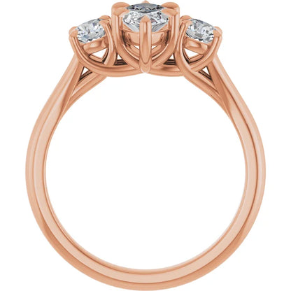 Marquise Rose Gold Accent Engagement Ring