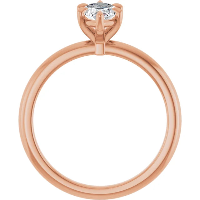 Marquise Rose Gold Solitaire Engagement Ring