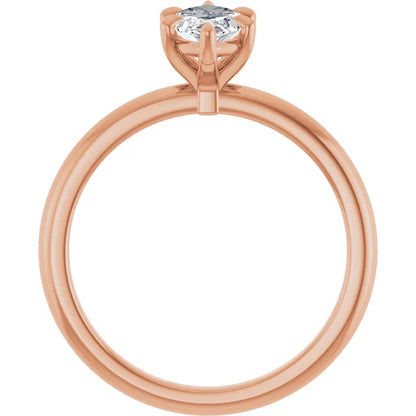 Marquise Rose Gold Solitaire Engagement Ring