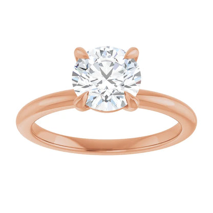 Round Brilliant Rose Gold Solitaire Engagement Ring