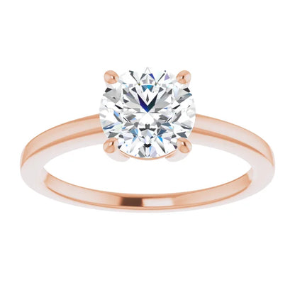 Round Brilliant Rose Gold Solitaire Style Engagement Ring