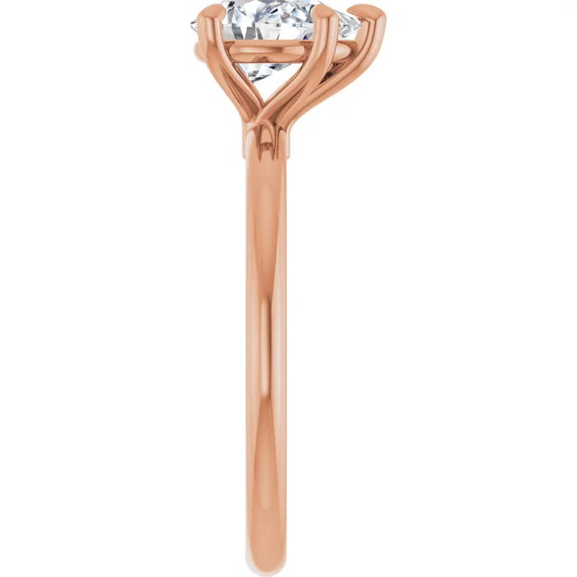 Pear Rose Gold Solitaire Engagement Ring