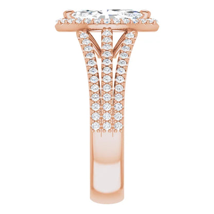 Marquise Halo Style Engagement Ring