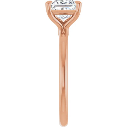 Princess Rose Gold Solitaire Engagement Ring
