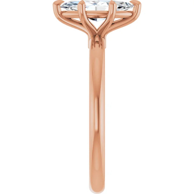 Marquise Rose Gold Solitaire Engagement Ring