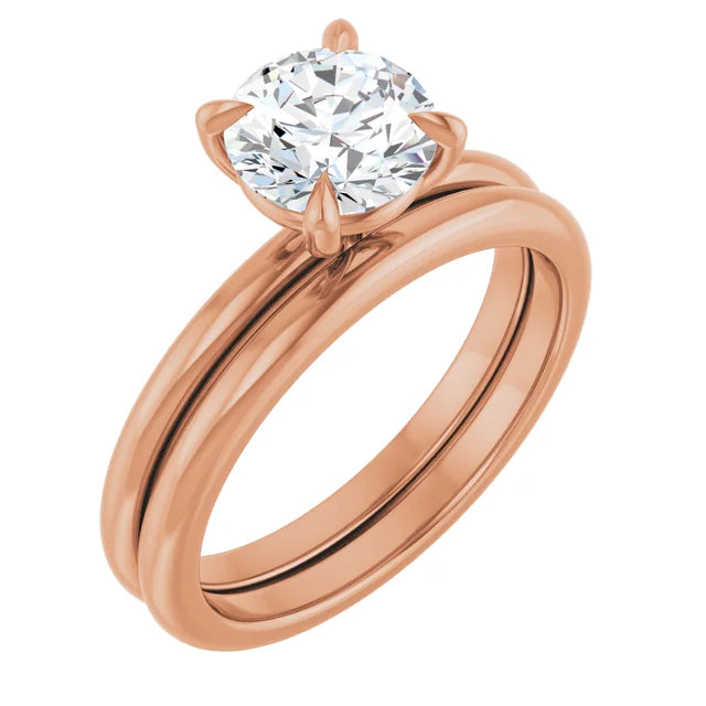 Round Brilliant Rose Gold Solitaire Engagement Ring