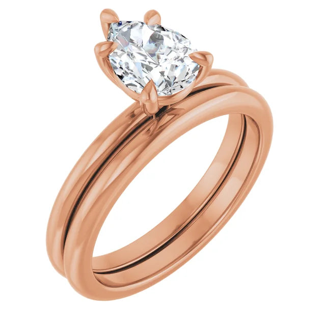 Pear Rose Gold Solitaire Engagement Ring