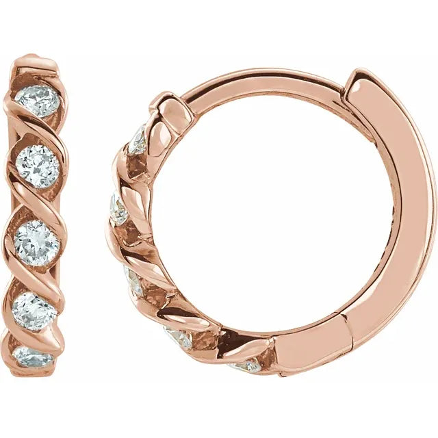 Lab Diamond Hoop Earrings