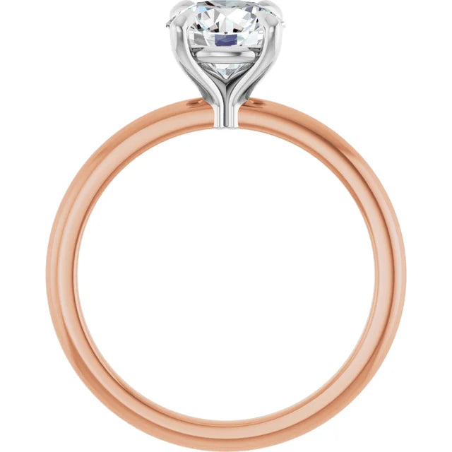 Round Brilliant White & Rose Gold Solitaire Engagement Ring