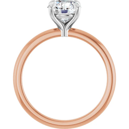 Round Brilliant White & Rose Gold Solitaire Engagement Ring