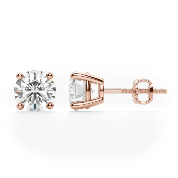 Lab Diamond Solitaire Stud Earrings