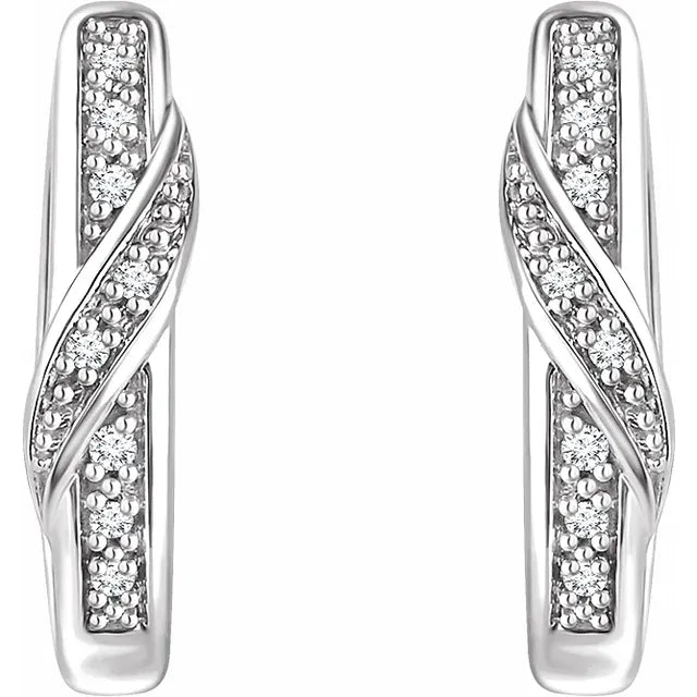 Lab Diamond Hoop Earrings