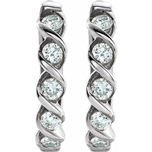 Lab Diamond Hoop Earrings